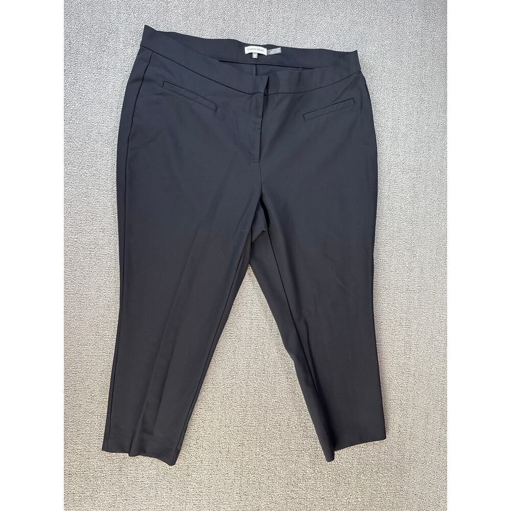 Calvin Klein Trouser Cropped Pant Capri Classic Career Professional‎ Black 18W